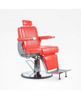 Sillón de barbero Dion color rojo