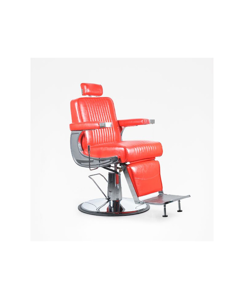 Sillón de barbero Dion color rojo