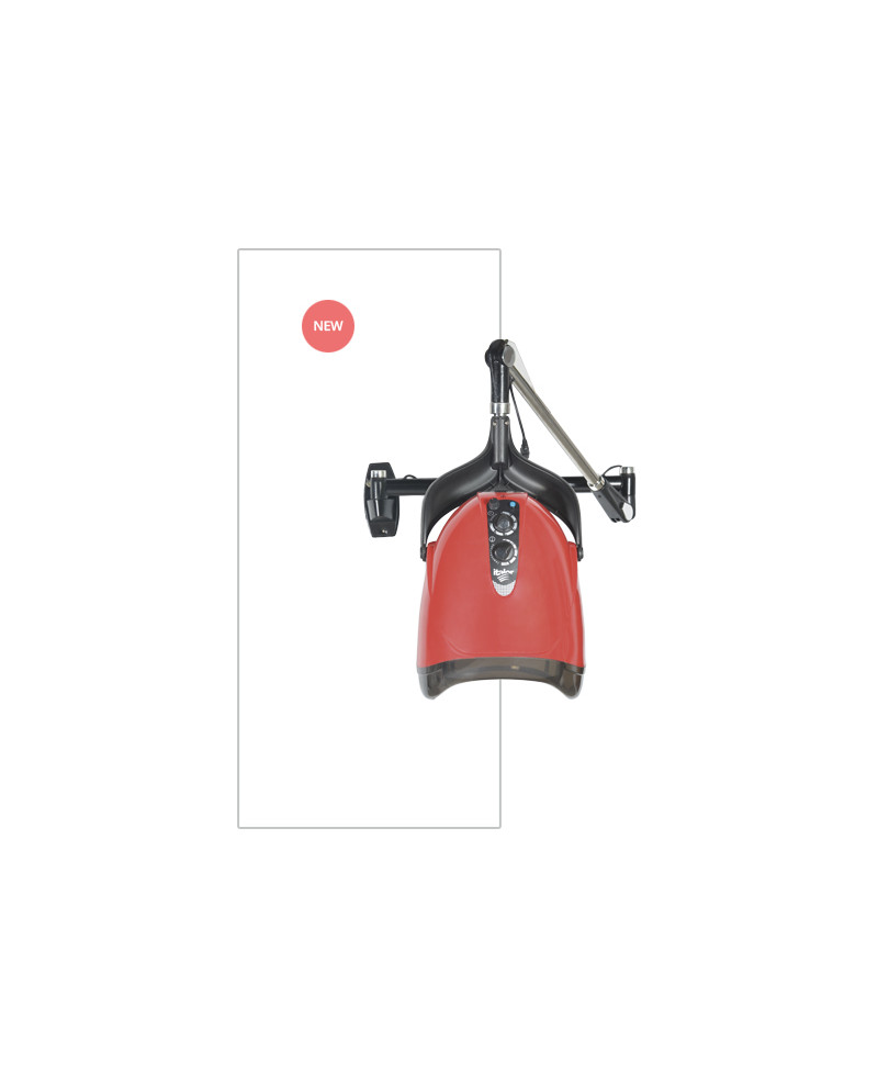 Secador de casco aéreo iónico rojo