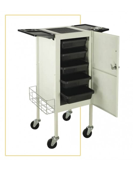 Carro peluquería Delta color blanco