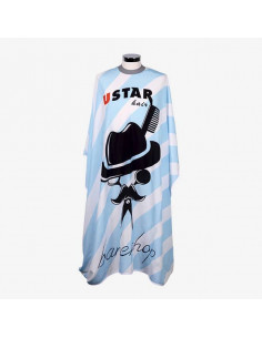 Capa de barbero Moustache Blue