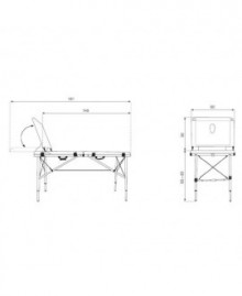 Medidas camilla plegable de Italor