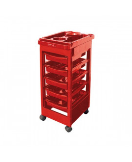 Carro peluquería Chloe color rojo